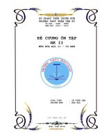 Đề cương ôn tập Hóa học 11