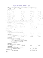 ĐỀ THI THỬ TN-THPT CÓ ĐÁP ÁN - Đề 4 pptx