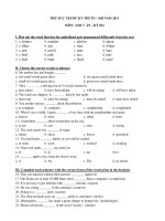 THỬ SỨC TRƯỚC KỲ THI TN – ĐH NĂM 2011 MÔN: ANH VĂN - ĐỀ 012 pps