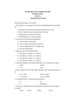 ĐỀ THI THỬ TRẮC NGHIỆM ĐẠI HỌC MÔN HÓA HỌC ĐỀ SỐ 11 pdf
