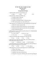 ĐỀ THI THỬ TRẮC NGHIỆM ĐẠI HỌC MÔN HÓA HỌC ĐỀ SỐ 29 potx