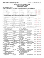 TRUNG TÂM LUYỆN THI ĐẠI HỌC QSC-45 MÔN TIẾNG ANH – KHỐI D potx