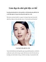 Làm đẹp da nhờ giải độc cơ thể pptx