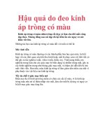 Hậu quả do đeo kính áp tròng có màu ppsx