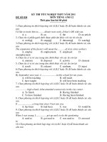 KỲ THI TỐT NGHIỆP THPT NĂM 2011 MÔN TIẾNG ANH 12 - ĐỀ SỐ 034 pptx