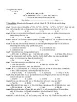 ĐỀ KIỂM TRA 1 TIẾT MÔN: HÓA HỌC LỚP 12:( BAN KHXH&NV) - Đề 2 pptx