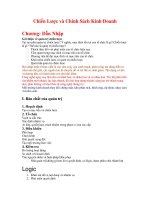 Giáo án Chiến lược kinh tế: Chương: Dẫn Nhập Giới thiệu về quản trị chiến lược pot