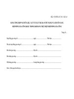 MẪU BẢNG TỔNG HỢP NGUYÊN LIỆU, VẬT TƯ XUẤT TRẢ RA NƯỚC NGOÀI VÀ CHUYỂN SANG HỢP ĐỒNG GIA CÔNG KHÁC TRONG KHI ĐANG THỰC HIỆN HỢP ĐỒNG GIA CÔNG pdf