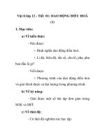 Vật lí lớp 12 - Tiết 01: DAO ĐỘNG ĐIỀU HOÀ (1) pdf