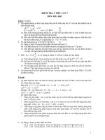 KIỂM TRA 1 TIẾT LẦN 7 MÔN: HÓA HỌC doc