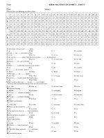 KIỂM TRA ANH VĂN 45 PHÚT – TEST 5 pps