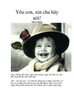 Yêu con, xin cha hãy nói! docx