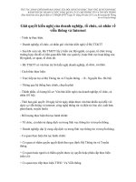 Giải quyết kiến nghị của doanh nghiệp, tổ chức, cá nhân về viễn thông và Internet ppt