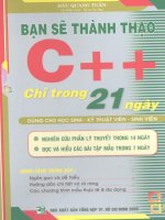 Bạn sẽ thành thạo C++ chỉ trong 21 ngày part 1 potx