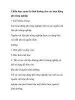 Chiến lược quản lý dinh dưỡng cho các hoạt động phi nông nghiệp pdf