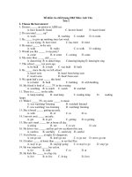 Đề kiểm tra chất lượng HKI Môn: Anh Văn Test 1 ppsx