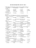 ĐỀ THI THỬ HKII MÔN ANH VĂN - ĐỀ 3 potx