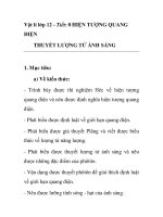 Vật lí lớp 12 - Tiết: 0 HIỆN TƯỢNG QUANG ĐIỆN THUYẾT LƯỢNG TỬ ÁNH SÁNG pdf