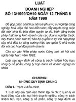 Luật doanh nghiệp số 13/1999/QH10 docx