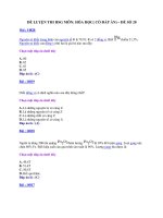 ĐỀ LUYỆN THI HSG MÔN: HÓA HỌC( CÓ ĐÁP ÁN) – ĐỀ SỐ 20 doc