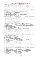 421 CÂU TRẮC NGHIỆM ÔN THI ĐẠI HỌC pptx