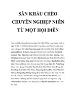 SÂN KHẤU CHÈO CHUYÊN NGHIỆP NHÌN TỪ MỘT HỘI DIỄNTrên sân khấu Cung Văn hóa pot