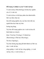 Đối tượng và nhiệm vụ của Vi sinh vật học docx