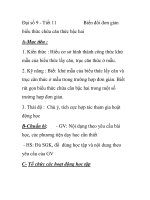 Đại số 9 - Tiết 11 Biến đổi đơn giản biểu thức chứa căn thức bậc hai potx