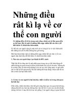 Những điều rât kì lạ về cơ thể con người doc