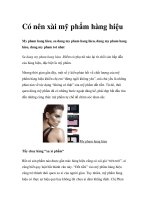 Có nên xài mỹ phẩm hàng hiệuMy pham hang hieu, su dung my pham hang hieu, dung my pham potx