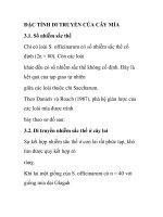 ĐẶC TÍNH DI TRUYỀN CỦA CÂY MÍA 3 ppsx