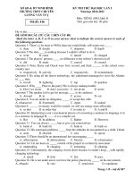 KỲ THI THỬ ĐẠI HỌC LẦN 2 Năm học 2010-2011 Môn: TIẾNG ANH - Mã đề: 416 pot