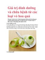 Giá trị dinh dưỡng và chữa bệnh từ các loại vỏ hoa quả doc