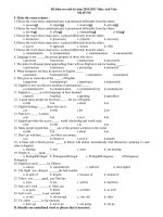 Đề kiểm tra cuối kỳ năm 2010-2011 Môn: Anh Văn - Mã đề 518 docx