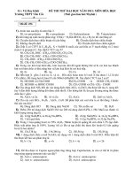 ĐỀ THI THỬ ĐẠI HỌC NĂM 2011: MÔN HÓA - Mã đề: 456 pptx