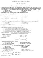 ĐỀ KIỂM TRA CHẤT LƯỢNG ĐẦU NĂM 2011 MÔN: HÓA HỌC – ĐỀ 04 doc