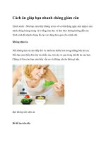 Cách ăn giúp bạn nhanh chóng giảm cân pdf