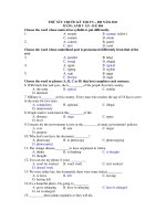THỬ SỨC TRƯỚC KỲ THI TN – ĐH NĂM 2011 MÔN: ANH VĂN - ĐỀ 004 pot