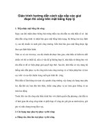 Giáo trình hướng dẫn cách sắp xếp các giai đoạn thi công trên mặt bằng hợp lý phần 1 pdf