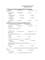 ĐỀ THI THỬ ĐẠI HỌC SỐ 5 MÔN TIẾNG ANH pptx