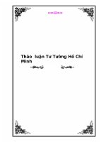 Thảo luận Tư Tưởng Hồ Chí Minh pdf
