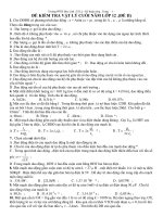 ĐỀ KIỂM TRA VẬT LÝ CUỐI NĂM LỚP 12 (ĐỀ II) pptx