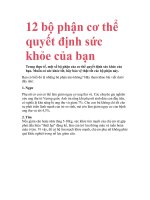 12 bộ phận cơ thể quyết định sức khỏe của bạn pps