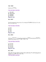 ĐỀ LUYỆN THI HSG MÔN: HÓA HỌC( CÓ ĐÁP ÁN) – ĐỀ SỐ 60 docx