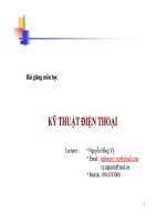 bài giảng môn học kỹ thuật điện thoại