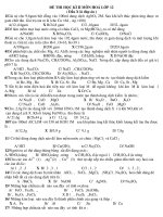 ĐỀ THI HỌC KÌ II MÔN HOÁ LỚP 12 ppt