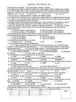KIỂM TRA 1 TIẾT MÔN HÓA - Đề 1 docx