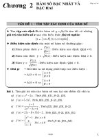 Chương 2: Hàm số bậc nhất và bậc hai pptx