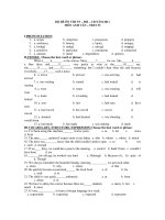 BỘ ĐỀ ÔN THI TN – ĐH – CĐ NĂM 2011 MÔN ANH VĂN – TEST 33 pdf