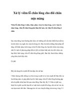 Xử lý viêm lỗ chân lông cho đôi chân mịn màng pptx